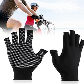 Xinjieda Gloves with Grip Unisex Fingerless Gloves Half Finger Gripper Gloves Gaming Non-Slip Fingerless Mittens Gloves Cycling Fingerless Gloves Outdoor Exercise Workout Yoga Gloves