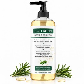 Collagen Body Oil for Women & Men, Lightweight Non-Greasy Body Oil After Shower, Hydrating Collagen Oil for Softer Smoother-Looking Skin, Daily Moisturizing Body Care, 3.38 fl oz