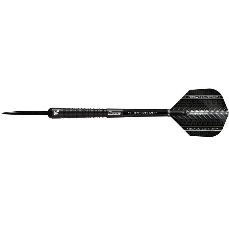 Harrows Supergrip Black 90% Steel Tip Darts 23 g
