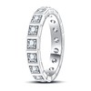 AnuClub Moissanite Wedding Band Eternity Rings D Color VVS1 925