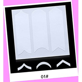 5 Sheets French Nail Art Tips Form Guide Sticker DIY Stencil1 for Nails Design Nail Art Stickers Decals Supplies Manicure Tips Sticker Colorful for Nail Decorations