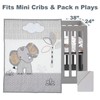 Lambs & Ivy Jungle Safari Elephant 3-Piece Mini Crib Bedding