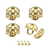 sourcing map Box Latch, Retro Style Small Size Golden Decorative