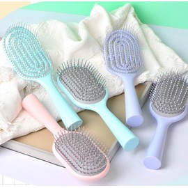 Scalp Massage & Volumizing Hair Brush Roll Brush Blue 4ea