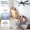 Large Ceiling Fans with Lights, Modern 72 Inch 8 Blade