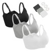 Dresime Nursing Bra, 3 Pieces Seamless Pregnancy Bra Without Underwire,