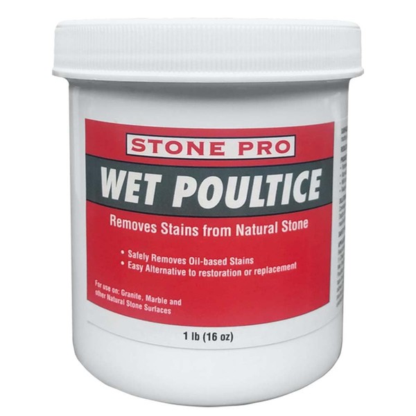 Stone Pro Wet Poultice - Removes Stains From Natural Stone - 1 Pound