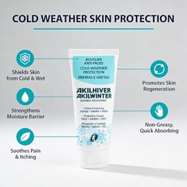 Akileine Akilenjur Cream - Crema facial multiusos, hidratante de manos para piel seca, prevención y protección para sabañones y grietas, adecuada para