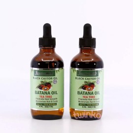 Tea Tree Jamaican wild Black Castor Oil BATANA OIL tea tree 4 fl. oz.(pack of 2)