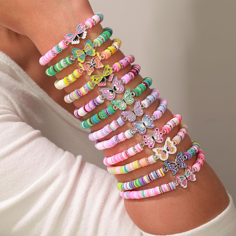 Behrooci Friendship Bracelets Boho Stackable Bracelets for Women Surfer Heishi