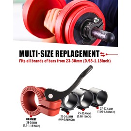 ZY-HUAN Mini Pro Barbell Clips 1 inch I Multi-Size Adjustable Barbell Collar I 1 inch Barbell ClampsIQuick Release Weight Clips Pair of Locking for Dumbbell Bar (Brown+Black)