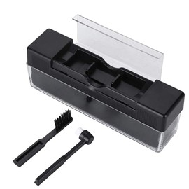 Antistatic Record Brush, Antistatic Flannel Cleaning Brush, 3-in-1 Antistatic Record Cleaning Set, Care Set, Turntable Needles, Brush Cleaning, Removes Dirt and Dust, Black