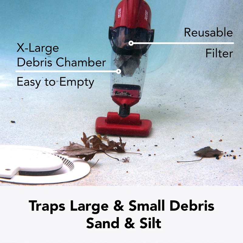 POOL BLASTER Pulse Cordless Pool Vacuum w/Pole Set - Large