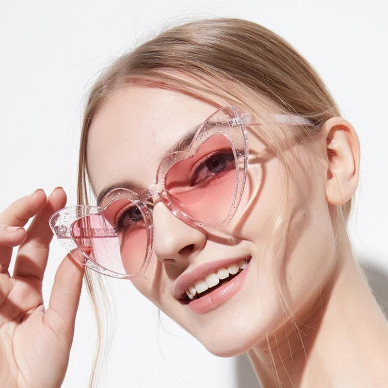 Heart Sunglasses, Heart Shaped Party Sunglasses (Pink)