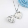 Birthstones Locket Necklace that Holds Pictures Love Heart Photo Locket