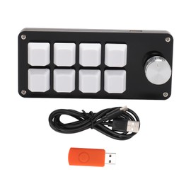 Mini 8 Key Keypad with Knob Hot Swappable Blue Switch Customized Macro Programming Keyboard One Handed Macro Mechanical Keyboard
