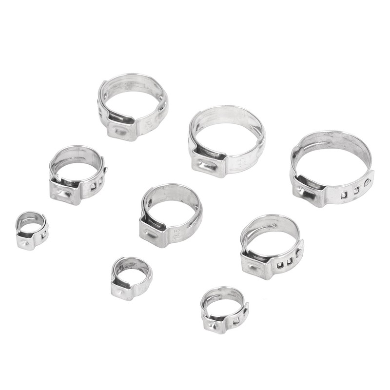 180Pcs Fuel Hose Clamps Kit Stainless Steel Injection Line Accessories
