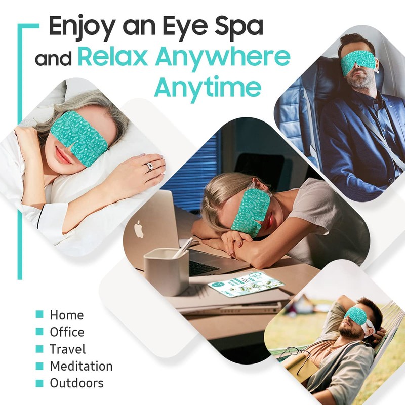 BeHoomi 30Packs Steam Eye Mask, Heated Eye Mask for Dry