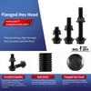 M8 x 35mm Flanged Hex Head Bolts, Nuts, Flat &