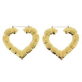 Zac's Alter Ego Bamboo Style Gold & Silver Patterned Earrings
