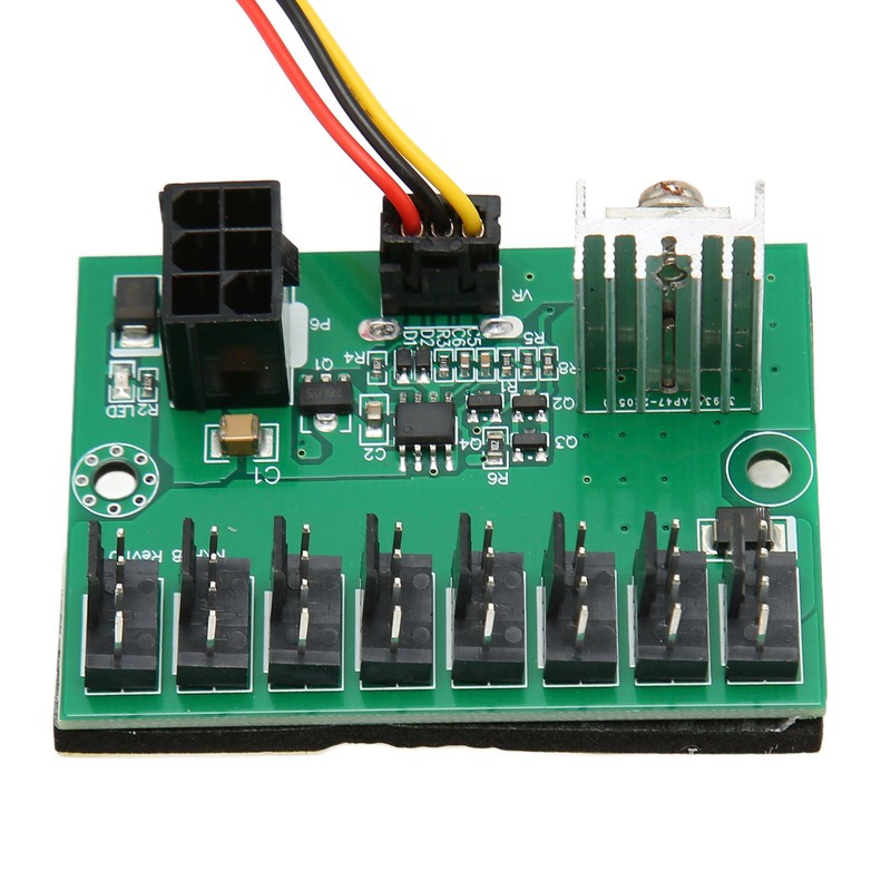 PWM Fan Hub DC 12V 8 Way PC Fan Speed