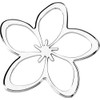 Cruiser Accessories 83033 Plumeria 3D-Cals Raised Adhesive Decal, Chrome