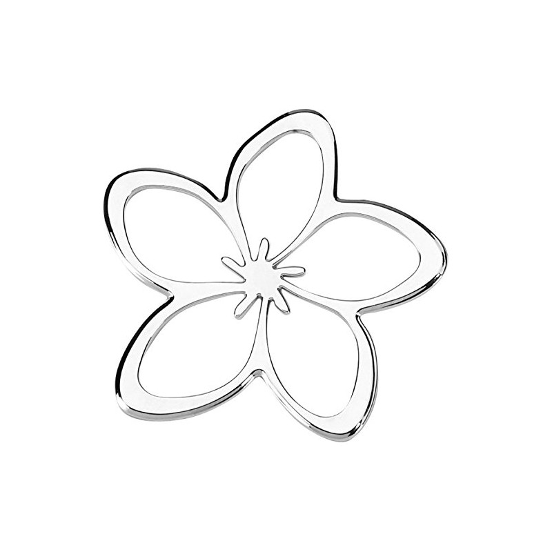 Cruiser Accessories 83033 Plumeria 3D-Cals Raised Adhesive Decal, Chrome