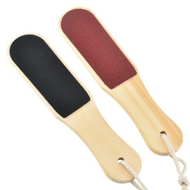 2 Pieces Wooden Foot File Double Sided Foot Callus Remover Pedicure Foot Rasp Foot File Callus Dead Skin Remover Pedicure Scrubber Tool for Wet and Dry Foot Care