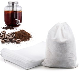 50 PCS Cold Brew Coffee Bags, 6''× 7.9'' Disposable Coffee Filter Bag Fine Mesh Cold Brew Bags for Coffee, Ice Tea, Loose Tea, Spice Bags
