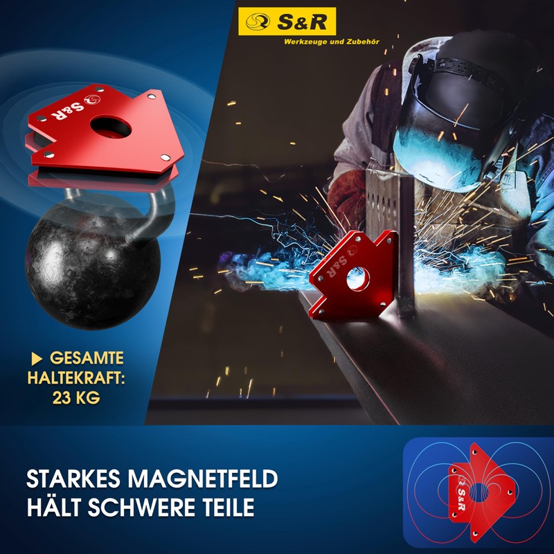 S&R Welding Magnet Angle Magnet Mounting Angle for Welding Angle