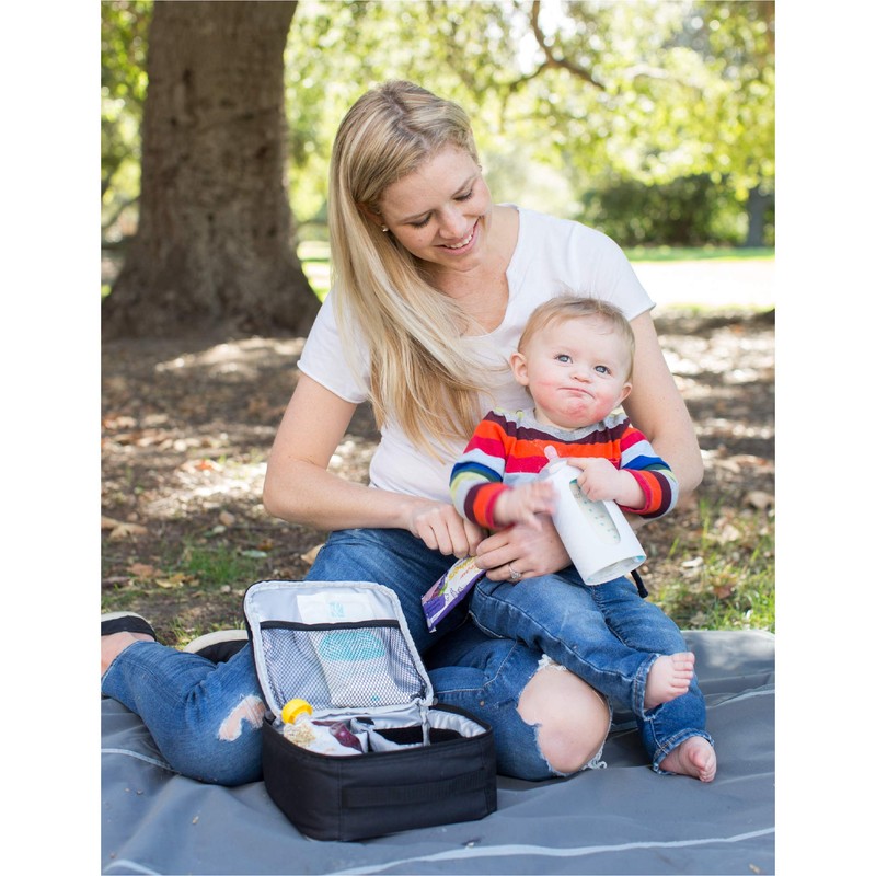 JL Childress Cooler Cube Food and Bottle Bag, Black
