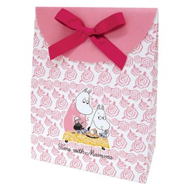 Indigo MP546 Moomin Paper Bag, Gift Bag, Time with Mom/Rose, Light Pink, 1 Piece