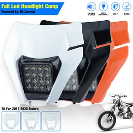 MCHMFG Dirt Bike Headlight,LED Enduro Pit Bike Light Kit Universal For Most Dirt Pit Bike Motorcycle EXC SXF White