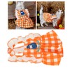 Pet Cat Dress Breathable Polyester Lovely Plaid Lace Summer Girl