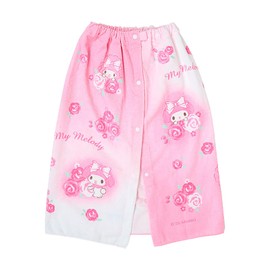 Sanrio 935565 Wrap Towel, 27.6 inches (70 cm), My Melody 100% Cotton, Approx. Width 45.3 x Depth 4.3 x Height 27.6 inches (115 x 1 x 70 cm), Pool Supplies, Snap Button, Name Space on Tag