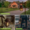 AFINETH Outdoor Solar Lanterns, Waterproof Hanging Lantern with LED Flickering