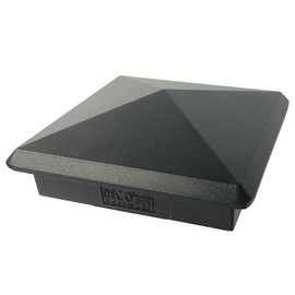 3.5" x 3.5" Aluminum Pyramid Post Cap for True 3.5" x 3.5" Wood Posts – Heavy-Duty, Weather-Resistant, Black Outdoor Deck & Fence Post Cap