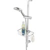 WENKO Shower Rail Caddy Mod. Floresta Square Shower Shelf Chrome-Plated