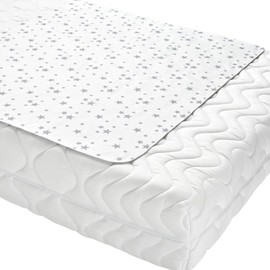 PFLEGE POINT® Stars Children's Incontinence Pad Moisture Protection for Cot or Changing Mat with Star Pattern, 50 x 70 cm