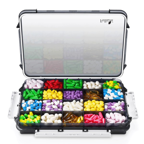 Fullicon Extra Large Pill Organizer with Moisture Proof Design, Travel