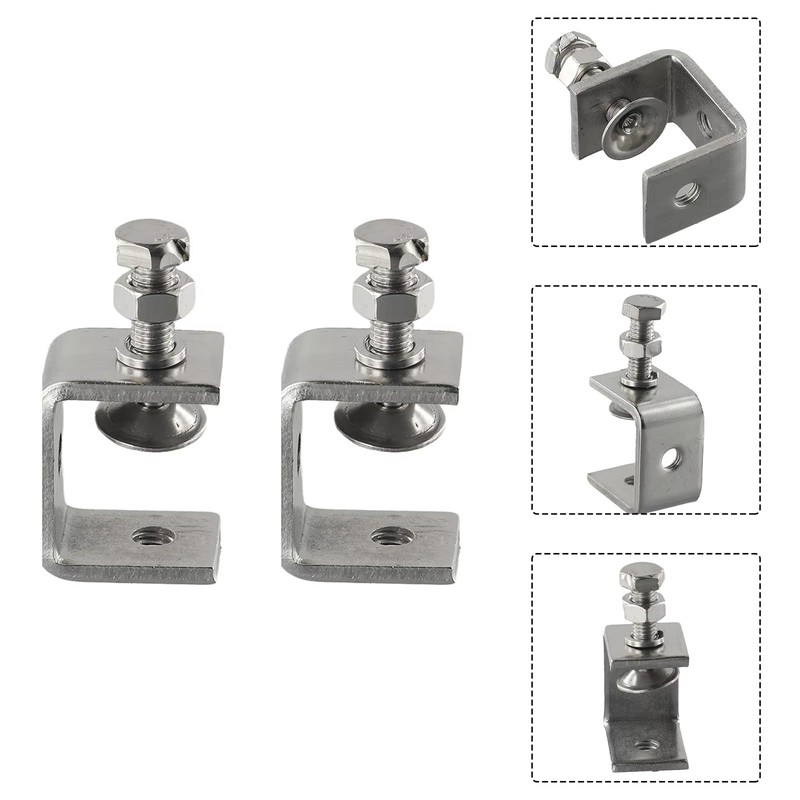 [Set of 2 Strong Stainless Steel C Clamps] Essential DIY