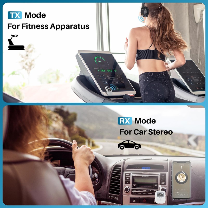 YMOO Bluetooth 5.4 Transmitter Receiver for Airplane, Wireless Bluetooth Adapter