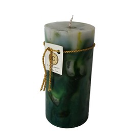 Scented Pillar Candle - Long Burning Handmade - Balsam Pine (Medium)