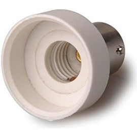BA15s to E11 Socket Adapter Converter, Single Contact Bayonet BA15s Base Convert to Mini-Candelabra E11 Screw Base LH0933