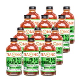 TEAONIC I Love My Adrenals Detox Tea Tonic, Herbal Tea, Ginger Tea With Cinnamon And Clove, USDA-Certified, Vegan, Gluten-Free, Non-GMO, Pack of 12, 8 Fl. Oz Each