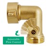 Xiny Tool 90 Degree Garden Hose Adapter with Shut Off