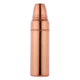 ANCIENTIMPEX Ancient Impex Traveller's Pure Copper Water Bottle with Cup for Ayurvedic Health Benefits - 900 Ml