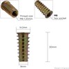 YoiYee M8 x 30mm Wood Insert Hex Socket Nuts -