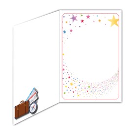 69-6224 Card Departure to New Adventures Humorous Message with Illustrated Envelope 17.5 x 12 cm Pigeon Funny for Moving or Retirement Design Made in France