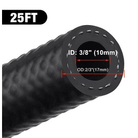 EVIL ENERGY 3/8 Fuel Hose Line Push Lock NBR Rubber SAE 30R7 25FT 300PSI